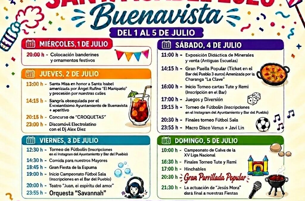 FIESTAS SANTA ISABEL 2026