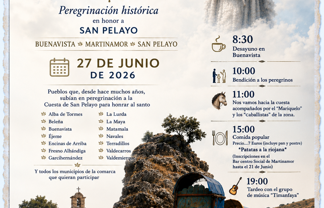 ROMERÍA DE SAN PELAYO 2026: CARTEL OFICIAL Y SALIDA DESDE BUENAVISTA